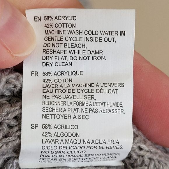 Retrod Knit Grey Soft Sweater with Ribbon Lacing and Bell Sleeves - Picture 5 of 10